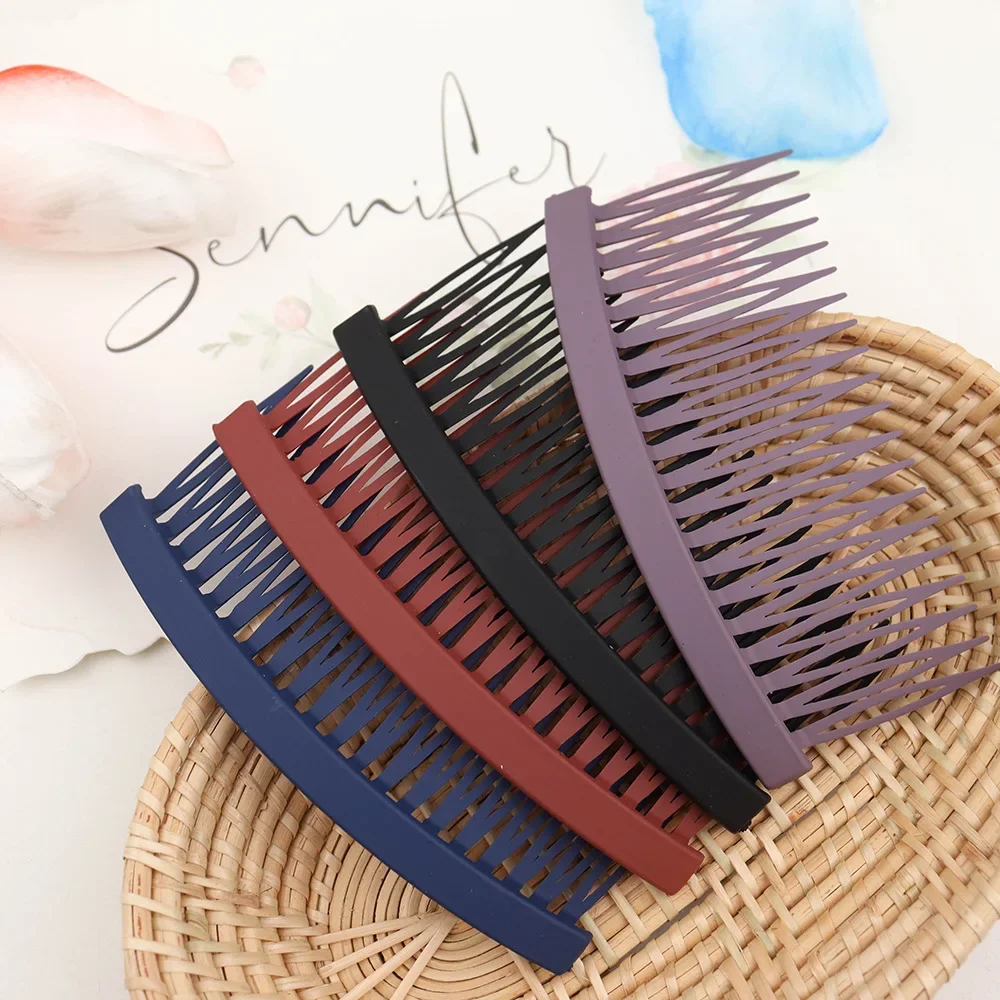 Frosted Large Hair Comb Hair Clips for Women Simple Fashion Solid Color Back of The Head Hairpin Headwear Girls Hair Accessories