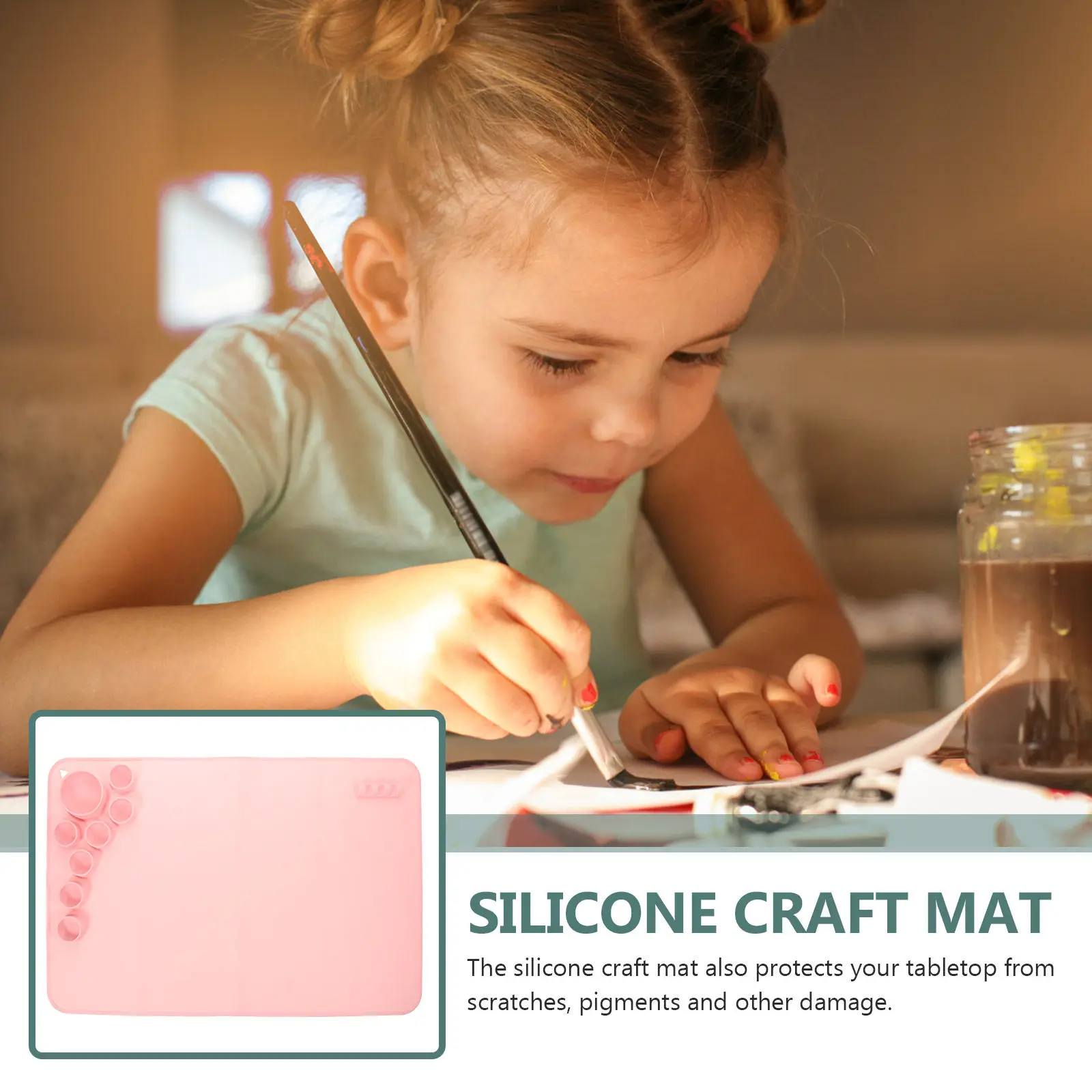 

Silicone Craft Mat 8.5X11 Inch Non-Stick Flexible For Resin Casting Painting Diy Jewelry Making Epoxy Projects Art