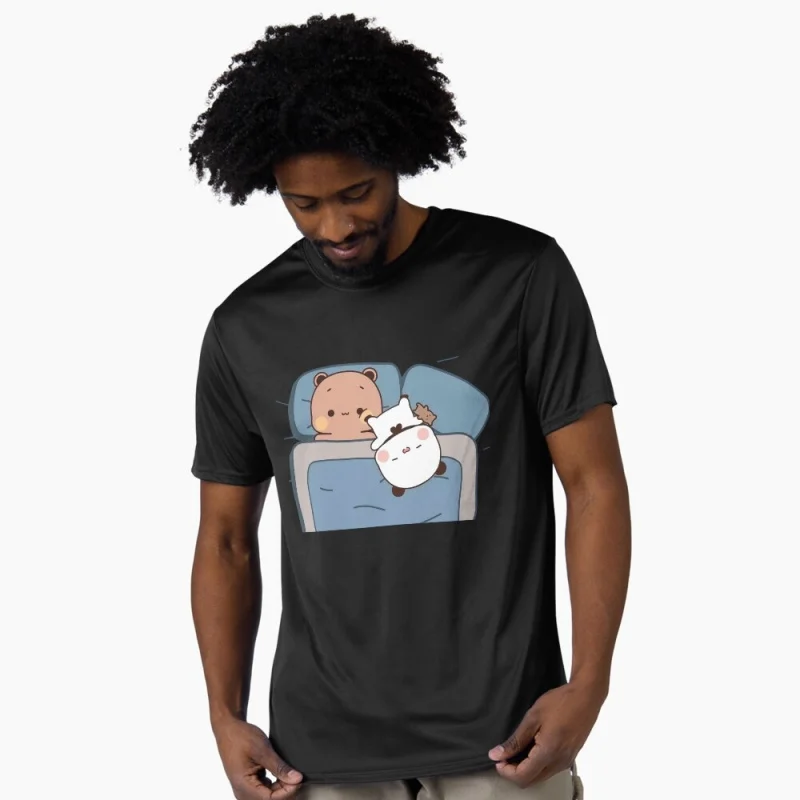 

Sleepy Dudu hit Bubu Gift t shirt ‌kawaii‌ Panda Bear Cartoon Graphic tee Cute Y2K Clothes 100% cotton All size Tee S-6XL