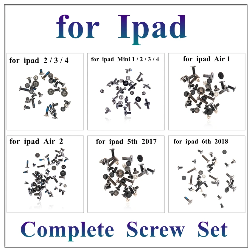 1Pcs for iPad Mini Air 1 2 3 4 7.9 5 6 2017 9.7 Inch 6th 2018 Full Complete Main Board Inner Bolt Screw Set Replacement Parts