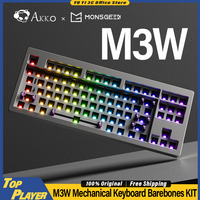 AKKO Monsgeek M3W Mechanical Keyboard Barebone DIY KIT Customized Hot Swappable CNC Aluminum BT 2.4G Wireless 87 Layout Gasket