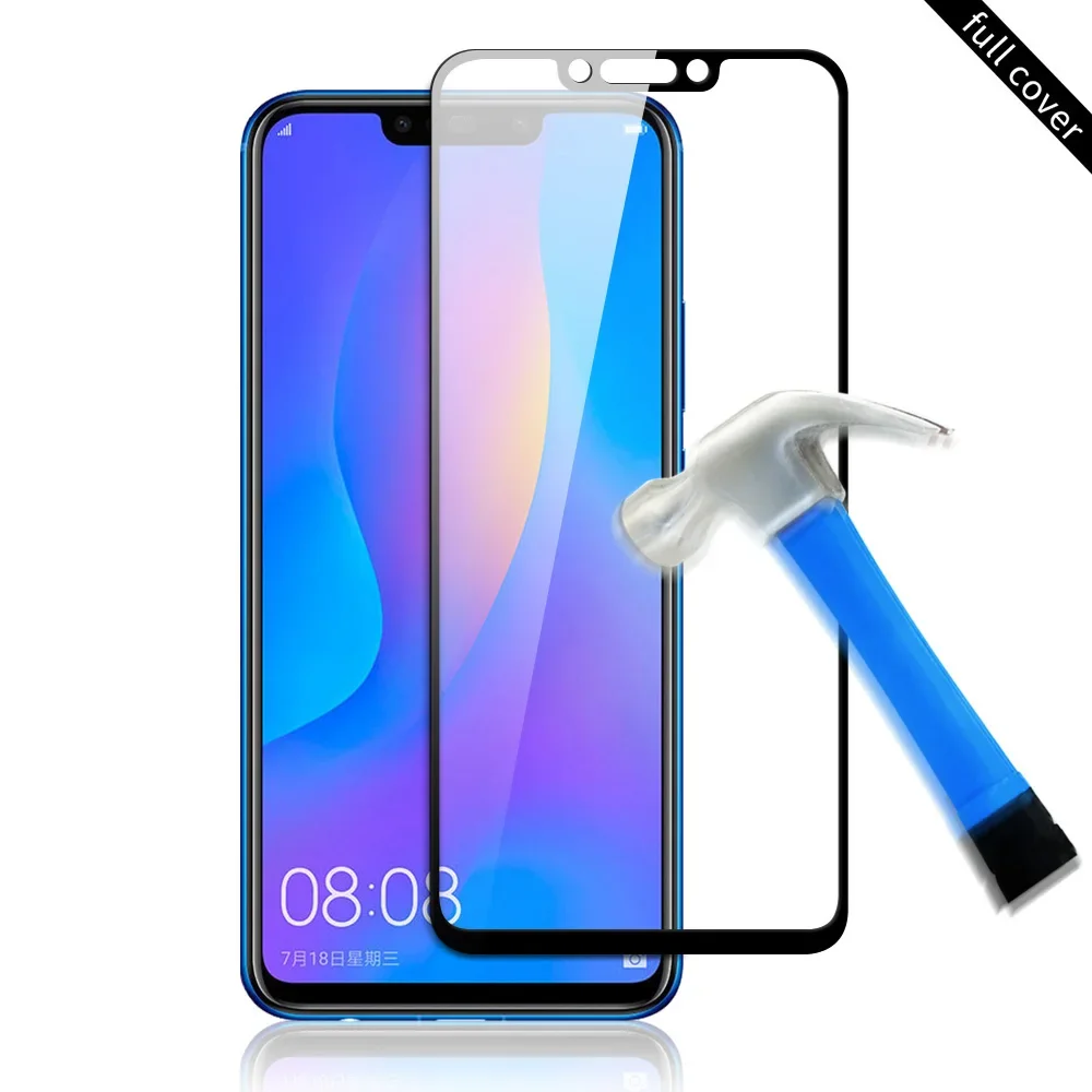 2PCS Full Cover Protective Glass For Huawei P10 P20 30 40 50 Lite Pro Tempered Glass P smart 2019 Screen Protector