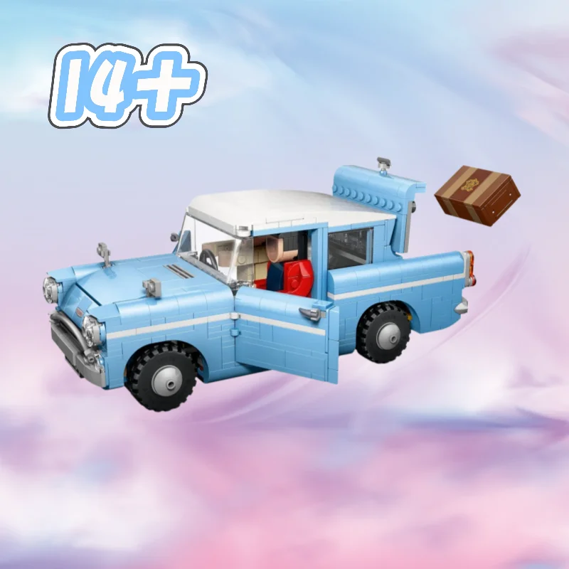 

New Arrival Home Decor Enchanted Flying Car Model Ford Anglia 76470 Creative Building Blocks Toys Birthday Presents for Friends