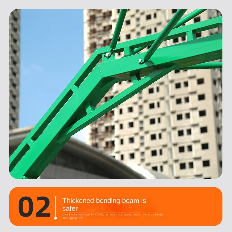 ขายส่งโครงบาสเก็ตบอลแบบตั้งพื้นสำหรับผู้ใหญ่ ขนาด 150 ตารางมิลลิเมตร อุปกรณ์สนามบาสเก็ตบอลแบบฝังดิน