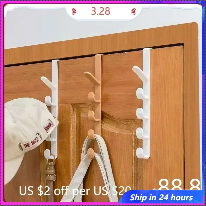 

Door Hanger Wall Organizer Hook Bedroom Clothing Hook Holder Coat Hat Bag Rack Bathroom Kitchen Home Storage Organization
