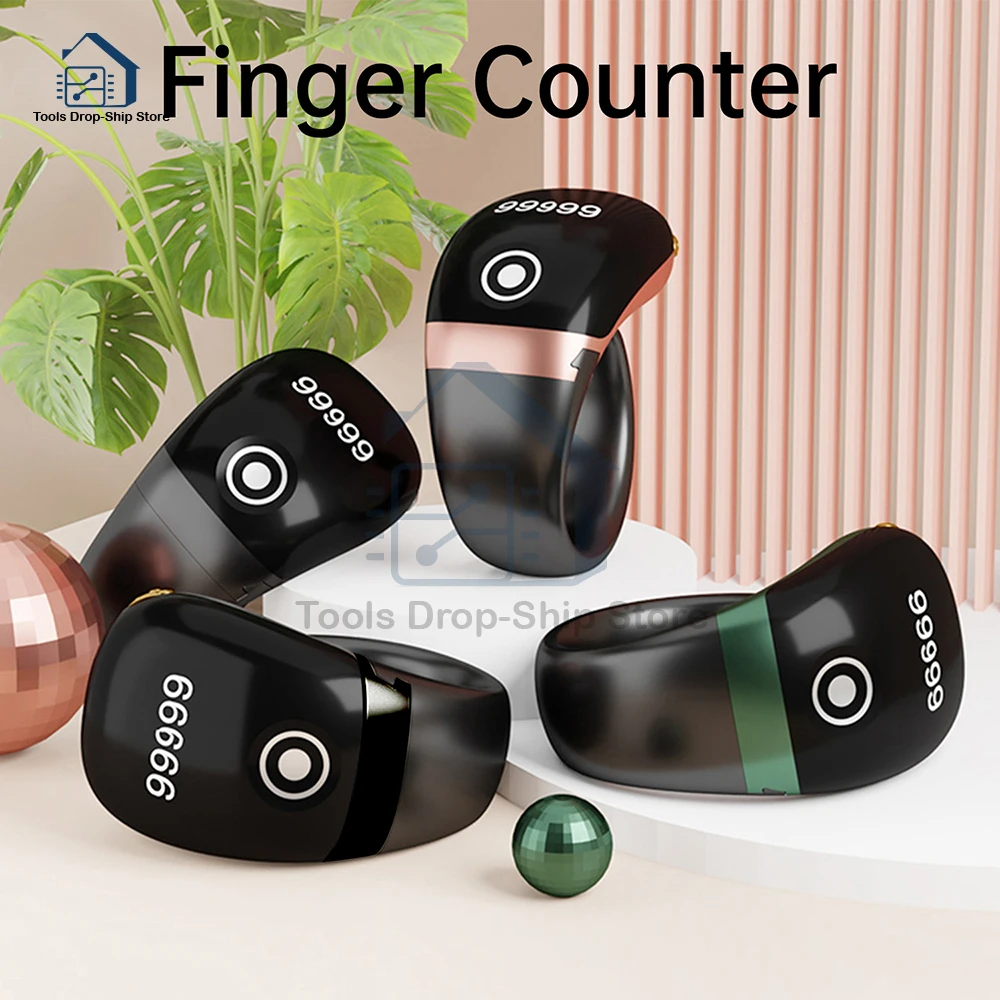

S7/S8pro 0~9999 Ring Counter Type C Charging Finger Press Ring multi-Channel Counter Inter Changeable Ring Holder OLED Display