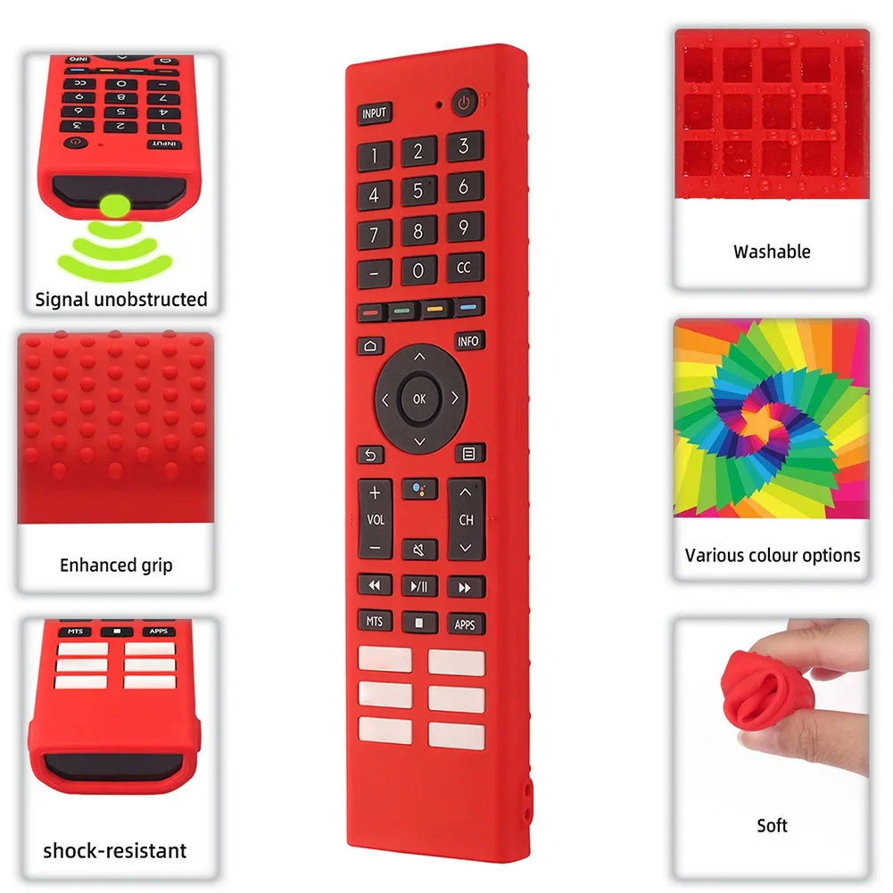 Full Coverage Remote Control Silicone Case with Lanyard and Glow in the Dark for Hisense ERF Series Models