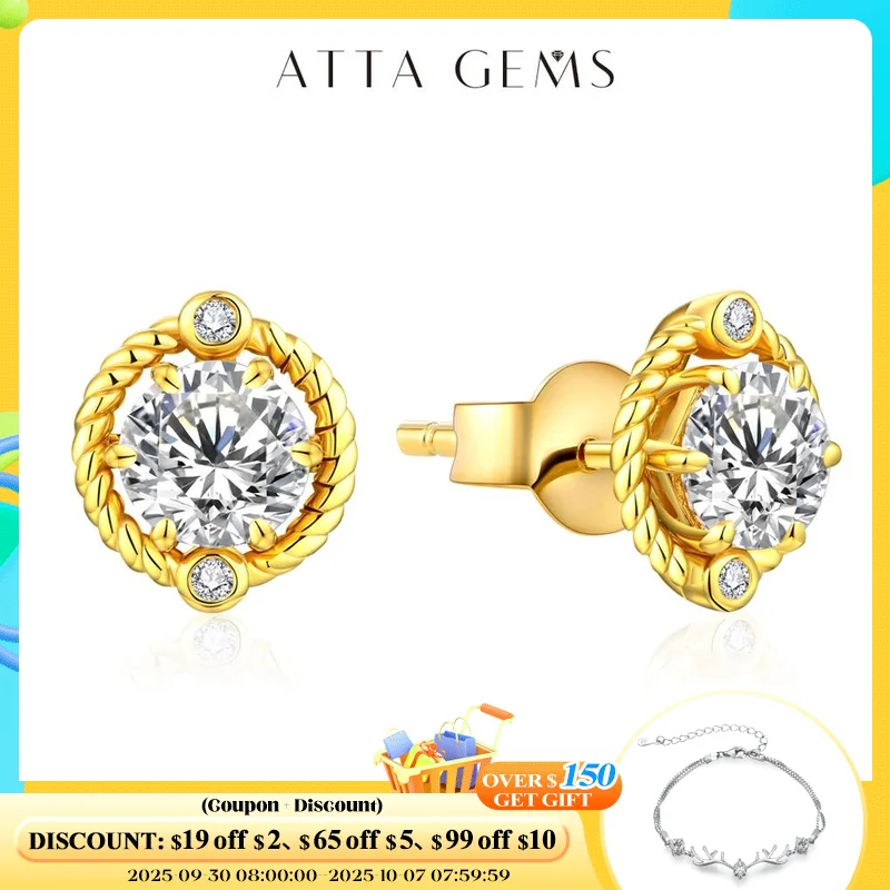 

Женские серьги из серебра 925 пробы, с муассанитом