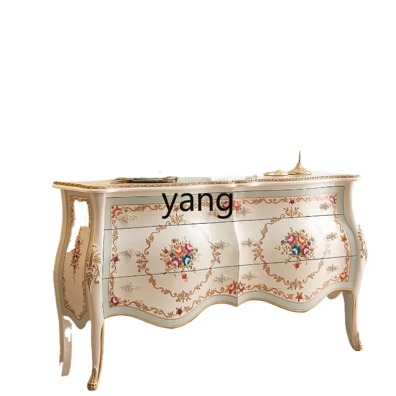 

CX court solid wood painted bedroom storage multi bucket bedside decorative cabinet