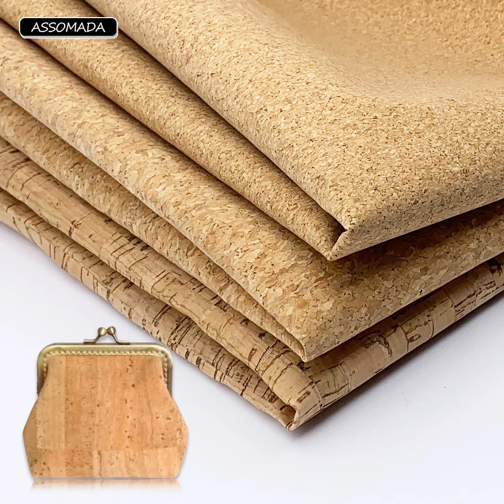 60cm x 50cm Natural Wood Cork Leather Soft Material Fabric Wood Cortisa For Keychain Earring Handbag Pendant Decor Crafts