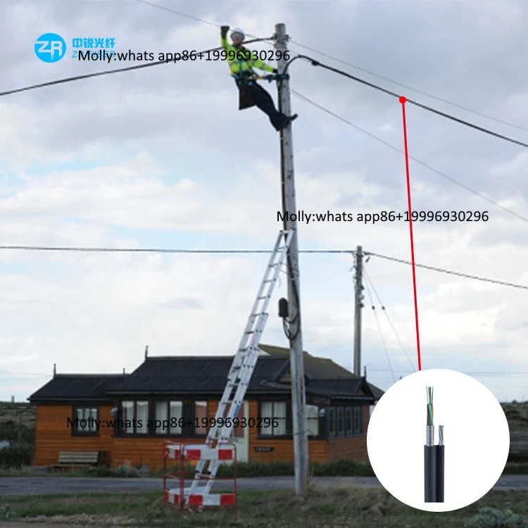 fiberhome yofc ftth drop cable figura fibra optica con mensajero/guaya 12 24 36 96 144 hilos figure 8 48 core fiber optic cable