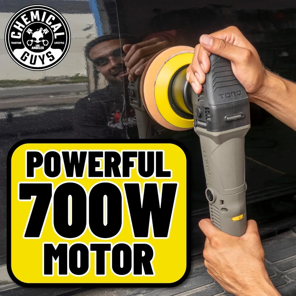 Chemical Guys BUF-209X TorqX Random Orbital Polisher Kit dengan Aksesoris, Pad, Pembersih, Kondisioner, dan Handuk untuk Detailing yang Aman