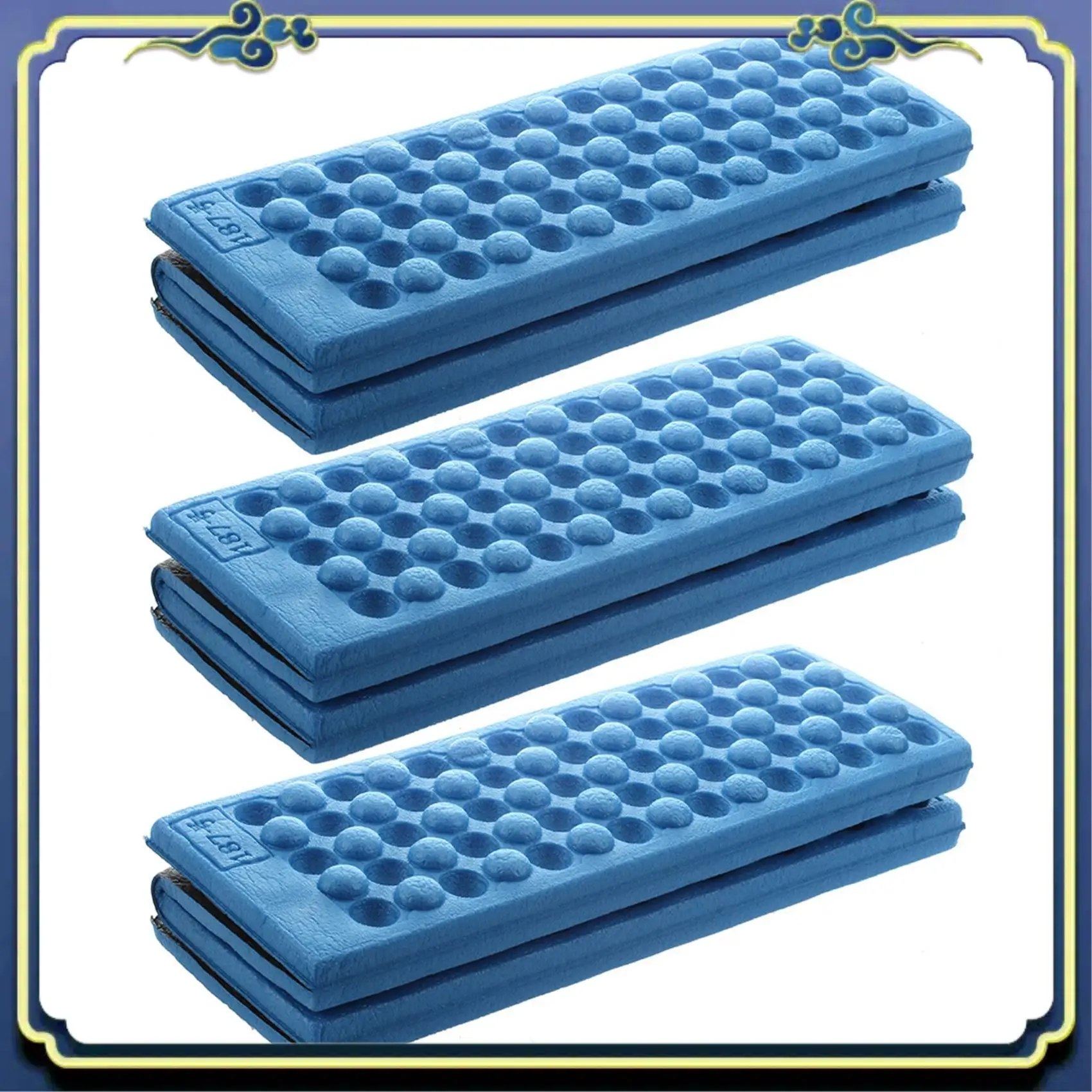 A56P-3X وسادة مقعد مخصصة قابلة للطي من الفوم المقاوم للماء (أزرق)