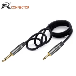 Jack 6.35mm to 3.5mm Audio Mono Extension Cable Male to Male For Amplifier Electric Mixer 0.5m 1m 1.5m 2m 3m 5m 8m 10m