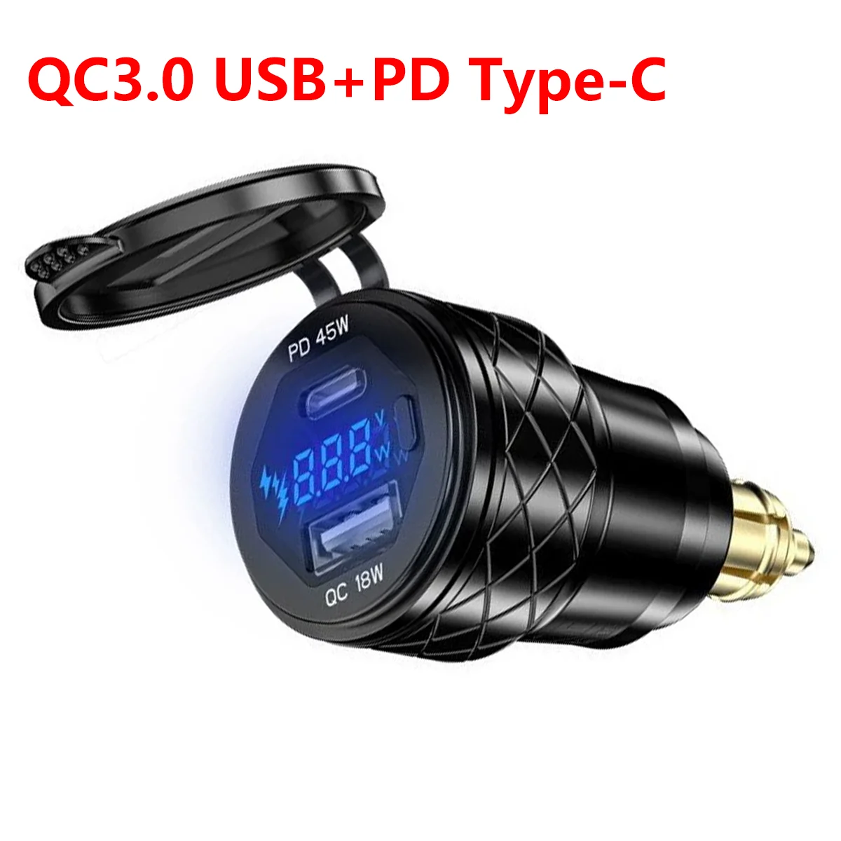 

Разъем для быстрого зарядного устройства, адаптер питания Hella DIN QC3.0 USB + PD Type-C PD 45 Вт QC 18 Вт для мотоцикла BMW