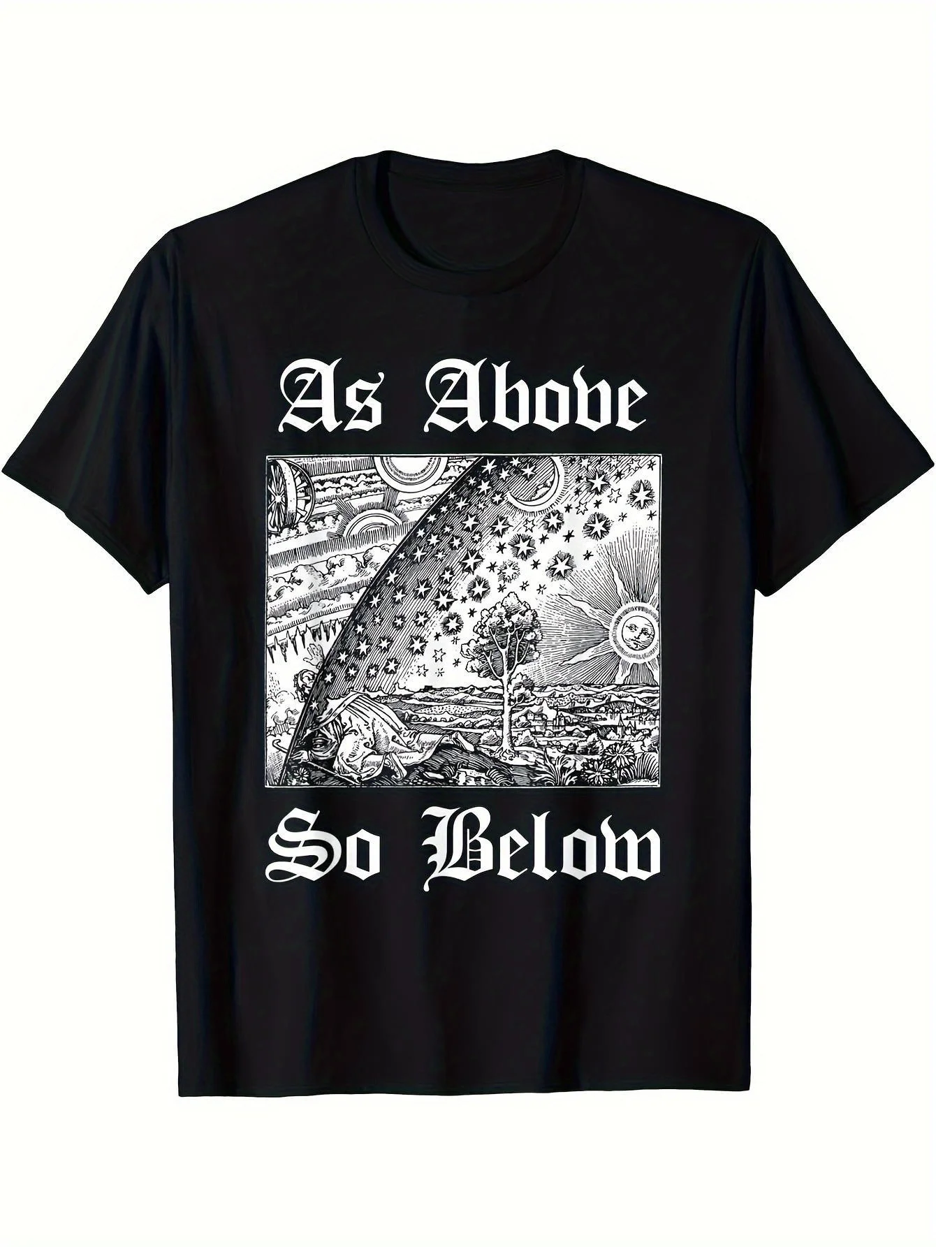 LIMITED Top Down, Bottom Up Alchemy Polo Shirt Secret Art Design T-shirt Men's and Women's Printed T-shirt Gift