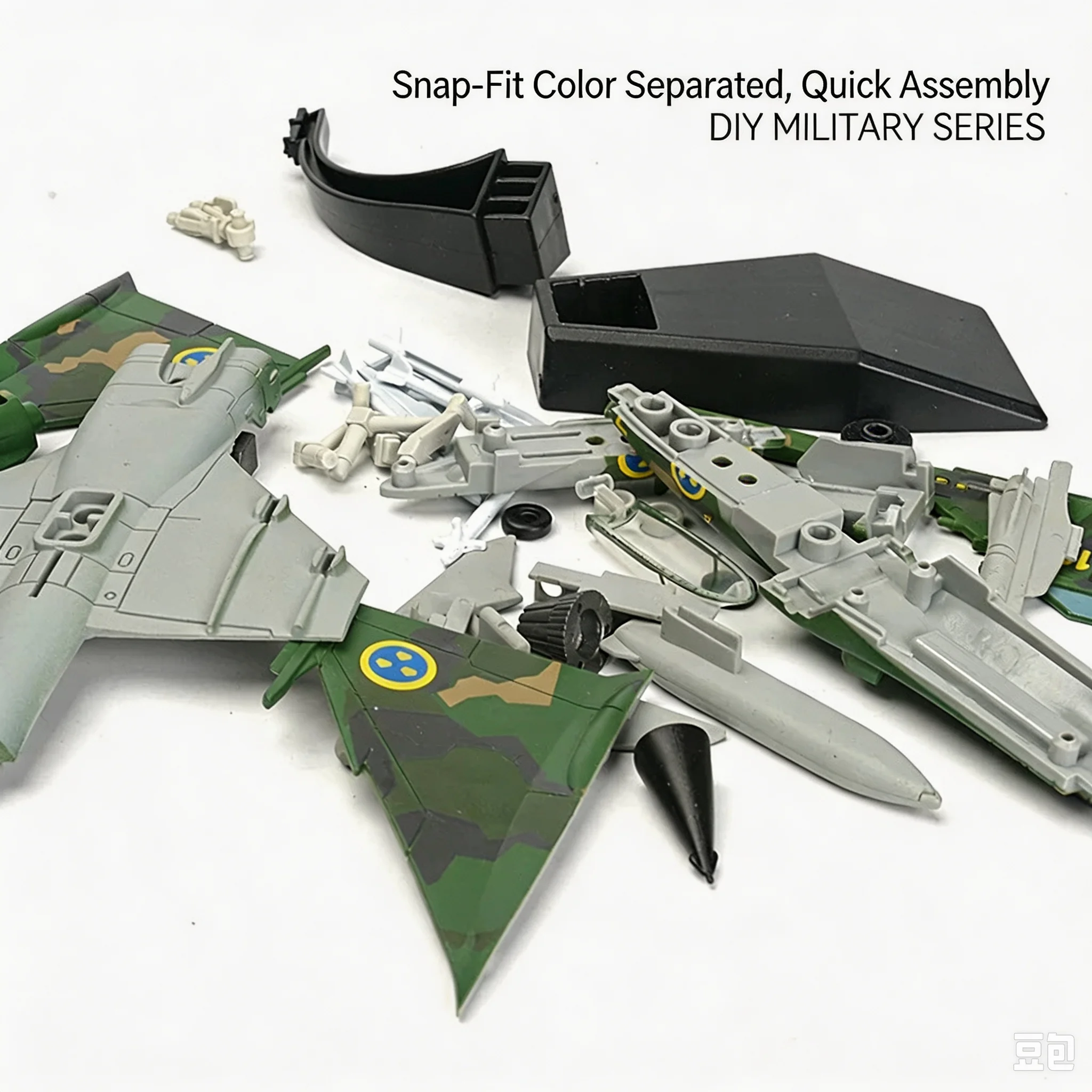 1/72 Scale JAS‑39 Gripen Multirole Fighter Snap‑Fit Pre‑Painted Assembly Model Kit Building Block Toy