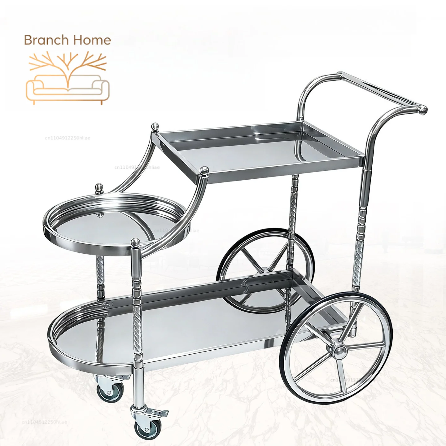 Hotel restaurant food delivery car shop mobile trolley commercial three-layer wine cart tea cart dining cart wine trolley