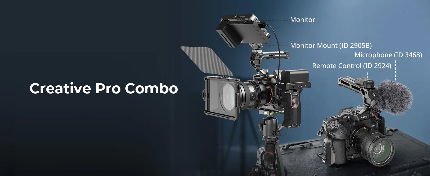 SmallRig Top Handle mit Monitor Support Kit, kompatibel mit Cold Shoe für DSLR-Kamera für Mikrofon, Videoleuchten, Monitore-5322 – Detail 6