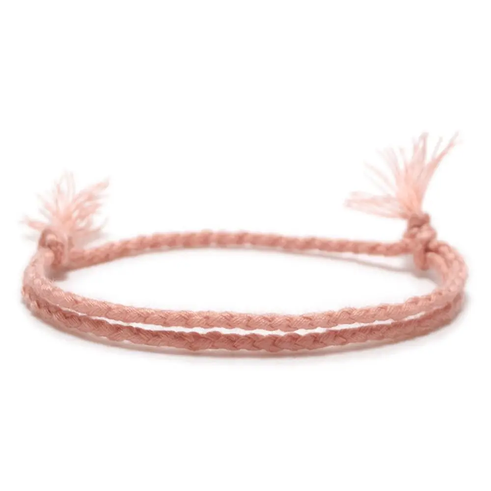Pulsera de hilo trenzado multicolor, pulsera tejida hecha a mano de algodón para parejas, adorno texturizado, cuerda anudada, amantes de la cuerda de mano