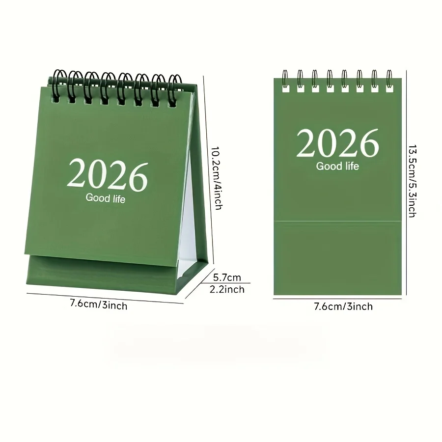 تقويم مكتبي صغير، على طراز الجيب من يناير 2026 إلى يوليو 2027 مع قلب فولاذي قائم لتخطيط الأعمال اليومية