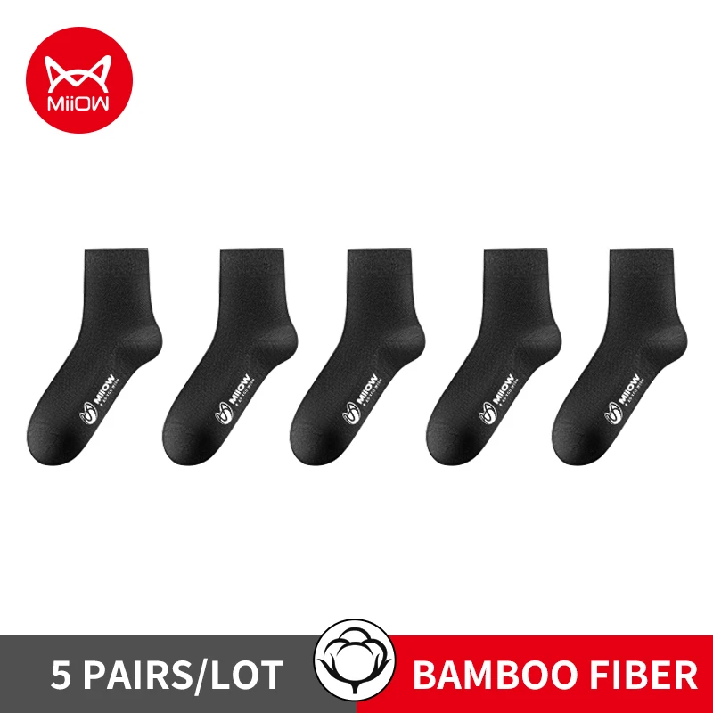 MiiOW 5 Pairs Baumwolle Mann Socken Set Antibakterielle herren Mitte Rohr Socken Deodorant Atmungsaktive Anti Slip Socke Harajuku Hombres