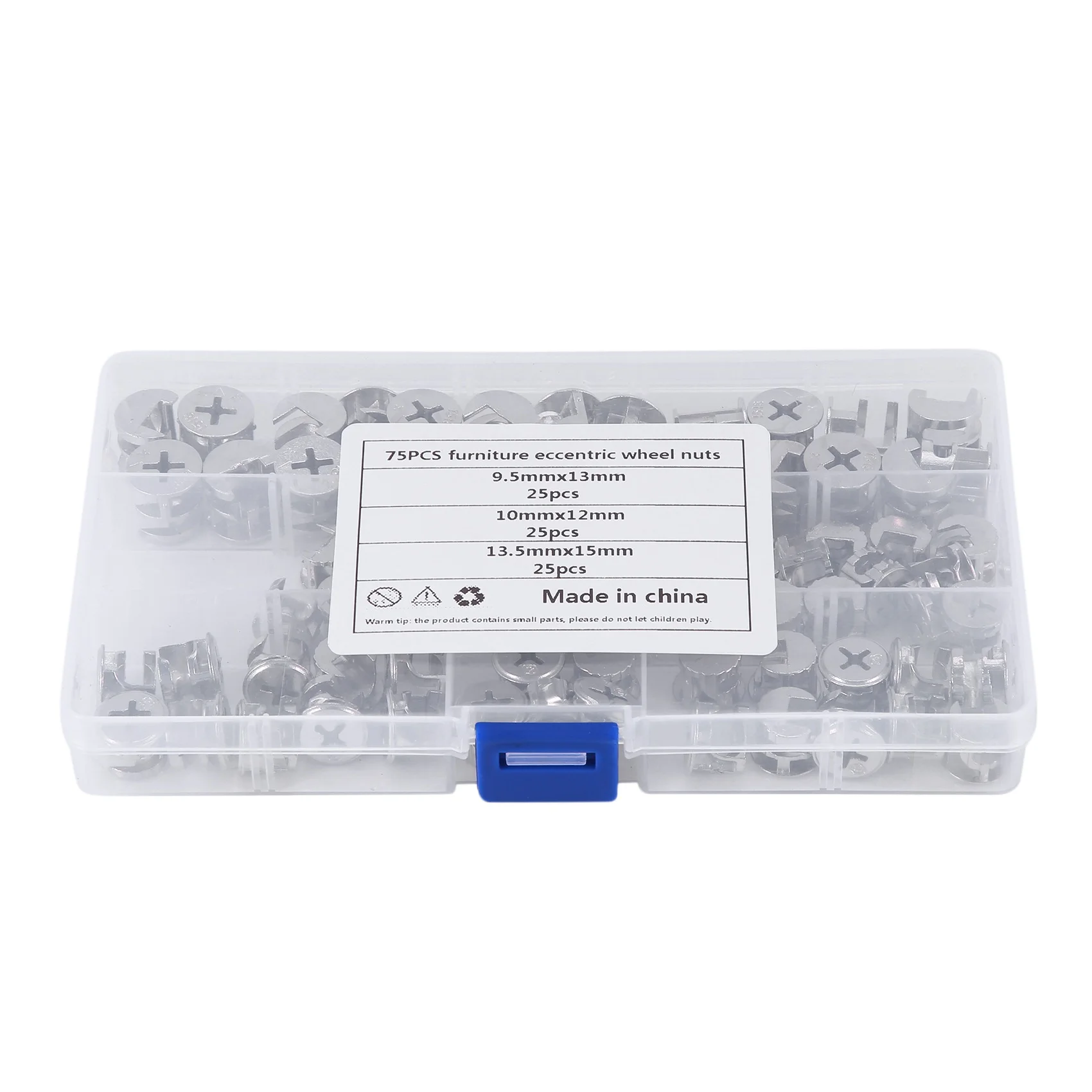 

F-T 75 Pcs Furniture Connecting Cam Lock Fittings, Furniture Connecting Fastener Cabinet Connectors Hardware Bolts