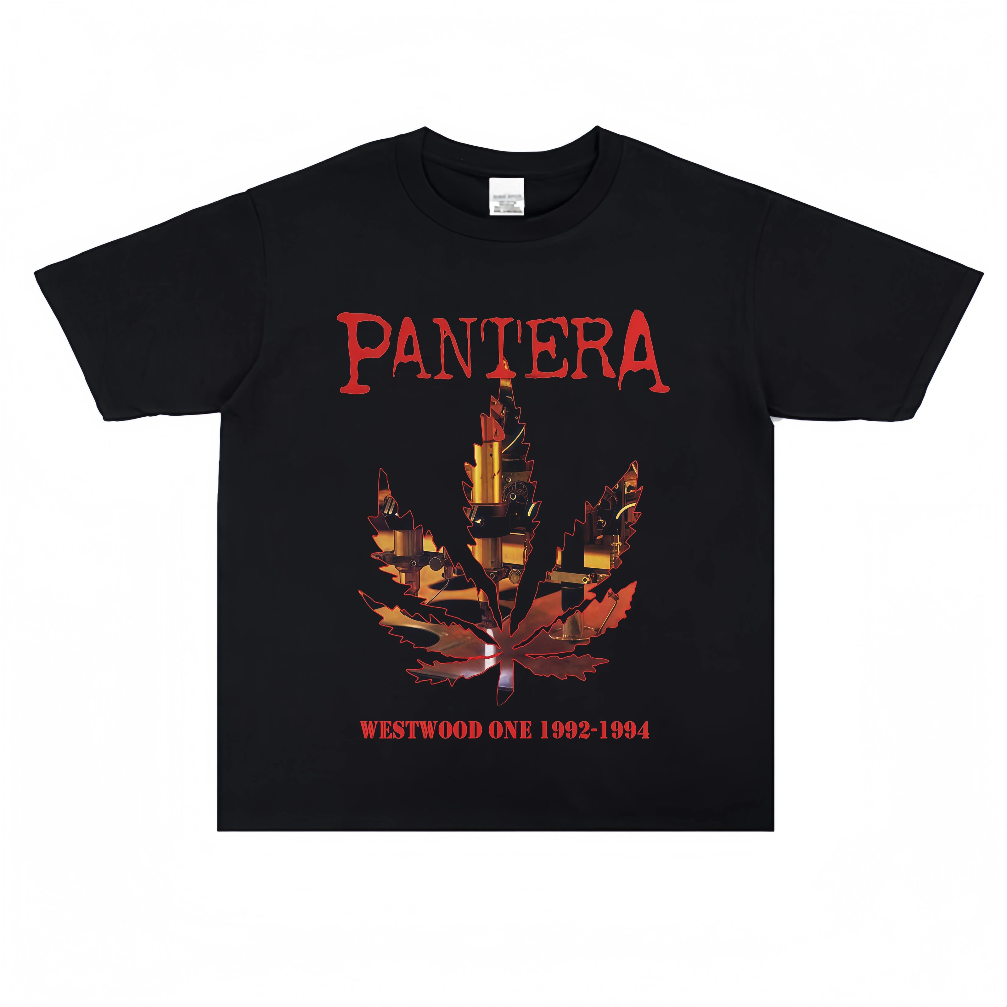 Neues Produkt Tintenstrahldruck Pandora PANTERA Band Rock Schwergewichts-Kurzarm-T-Shirt Locker Sitzend Vintage Amerikanischer Hip-Hop