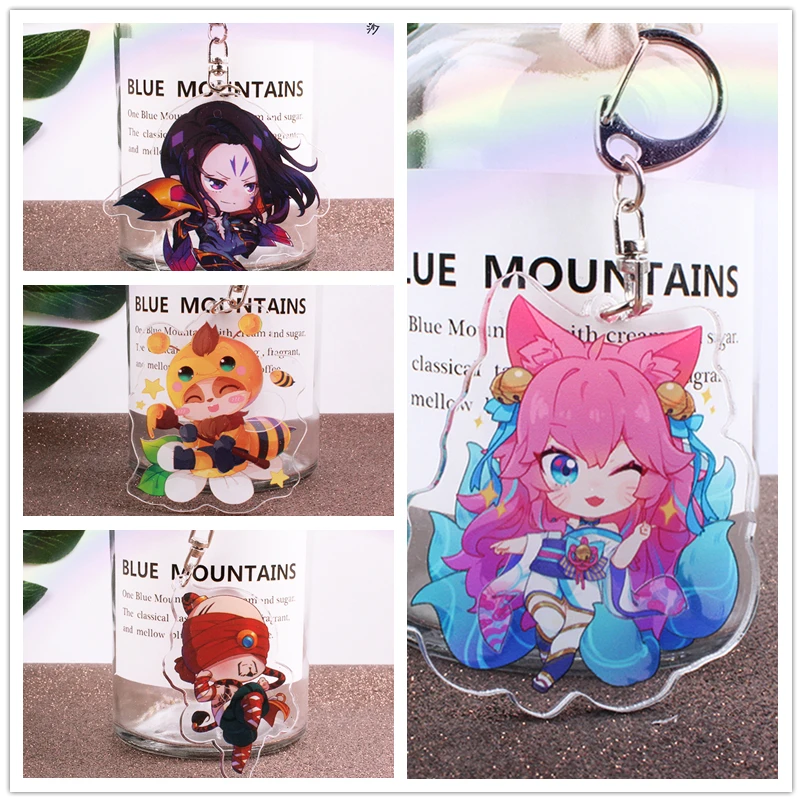 Game LOL Star Guardian Ahri Jinx Luxanna Crownguard Teemo Xayah Soraka Kaisa Lulu Keychain Accessories Cosplay Cartoon Badge