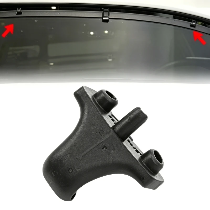 1 Paar Ersatz-Sonnenschutzhaken-Clip für die Hintertür für W205 2015–2021, A2058120014, Sonnenschutzhaken, Kfz-Zubehör, Schwarz – Detail 1