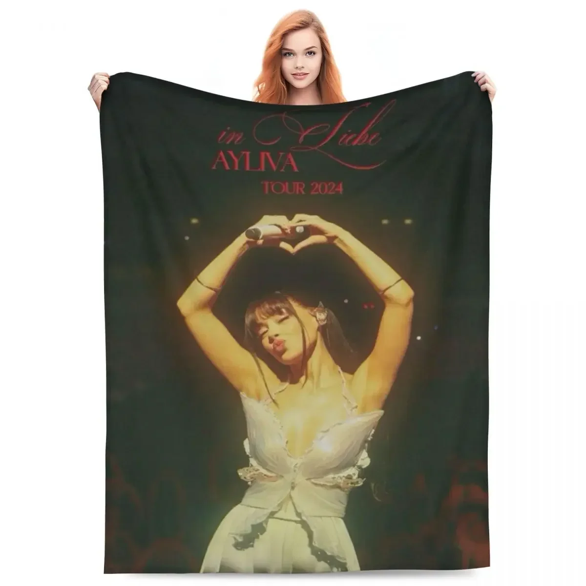 

Ayliva Liebe Tour 2024 Super Warm Blanket Airplane Travel Plush Throw Blanket Comfortable Home Decor Flannel Bedspread