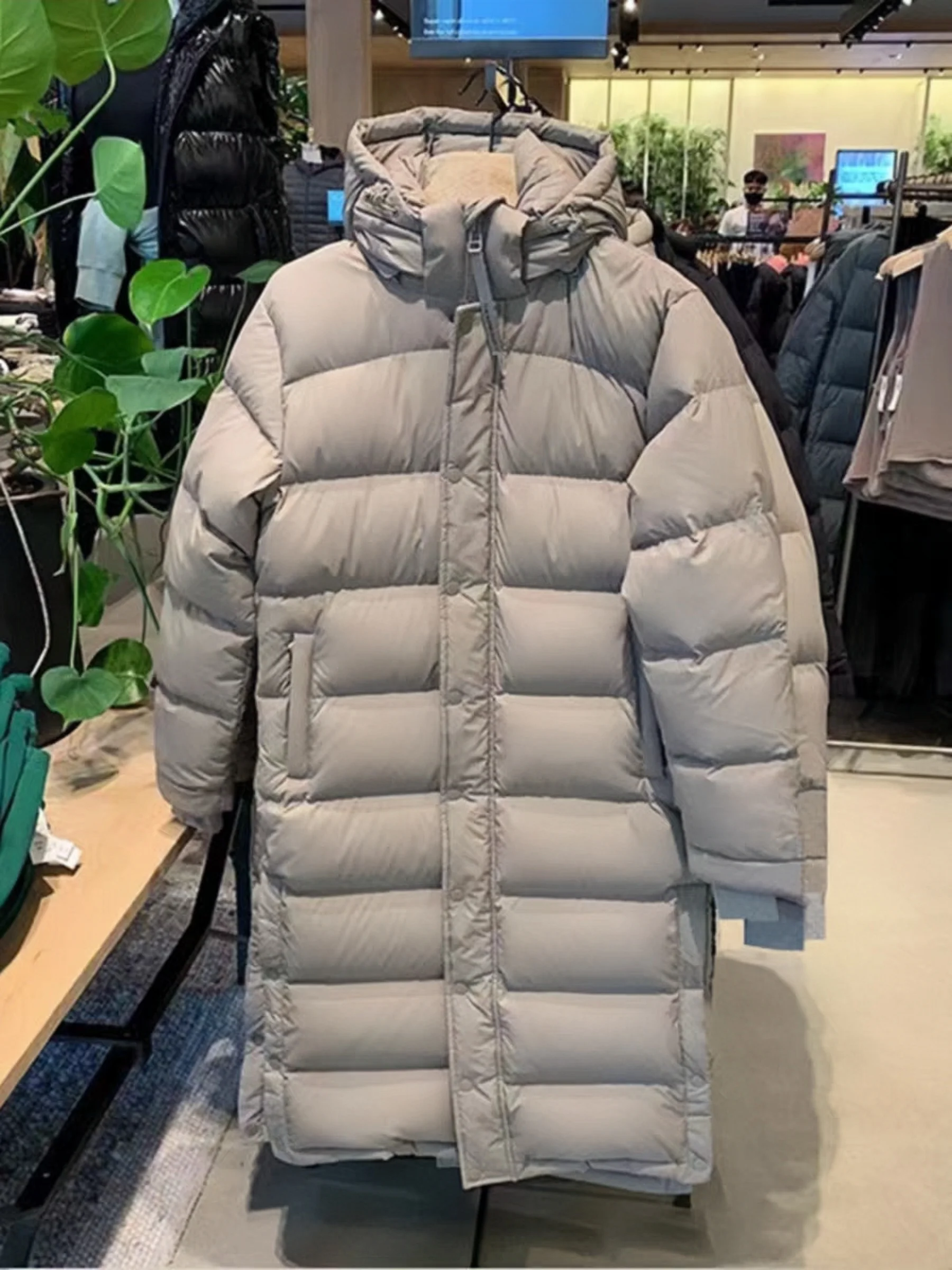 Veste en duvet d'oie blanche, veste mi-longue bouffante, longueur genou, veste pain extrêmement froide et épaisse, veste d'hiver pour femme, nouveauté 2024