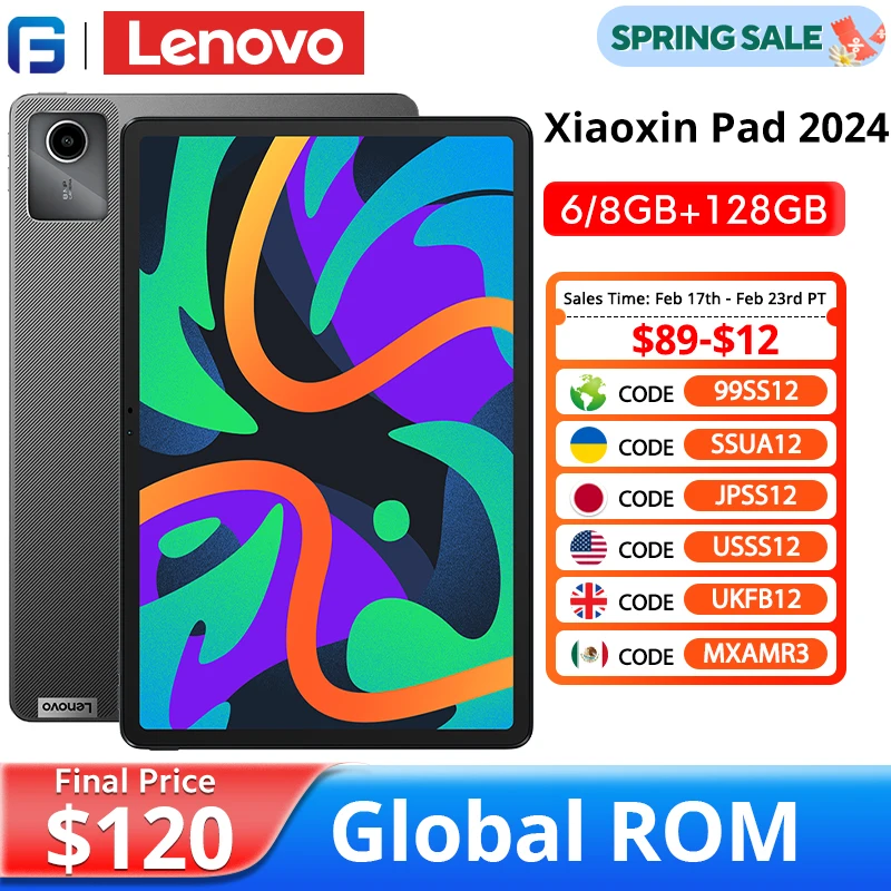 Lenovo xiaoxin pad 2024 tablet global rom 6gb 128gb qualcomm snapdragon 685 octa núcleo 11 "tela gps wifi android 20w carregamento