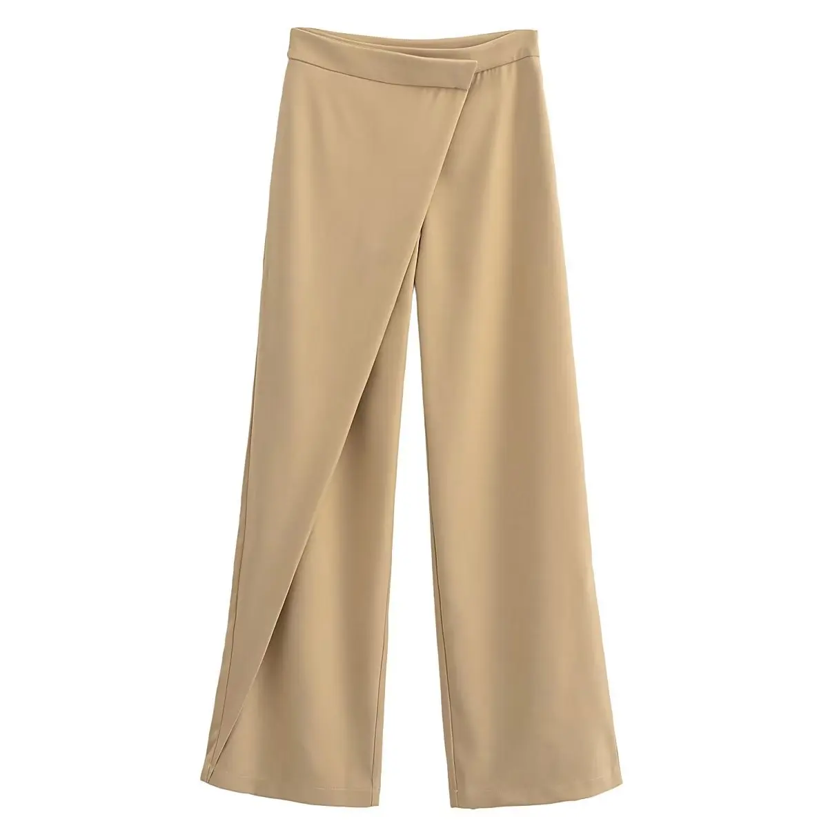 Tangada 2024 Women Wide Leg Suit Pants Trousers Zipper Office Lady Party Pants 6P022