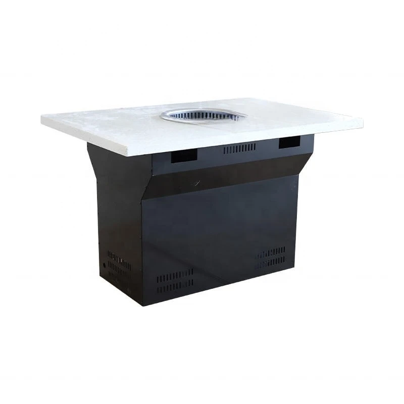 Business BBQ Fast Food Table Smokeless Rectangular Metal Saucepan Hot Pot Restaurant Hotel