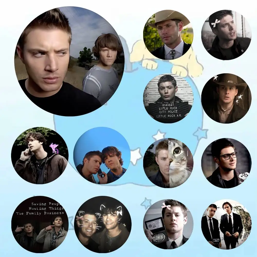 TV S-Supernatural Badges Cartoon Round Brooches On Backpack Jacket Acrylic Button Pins Collection Gifts