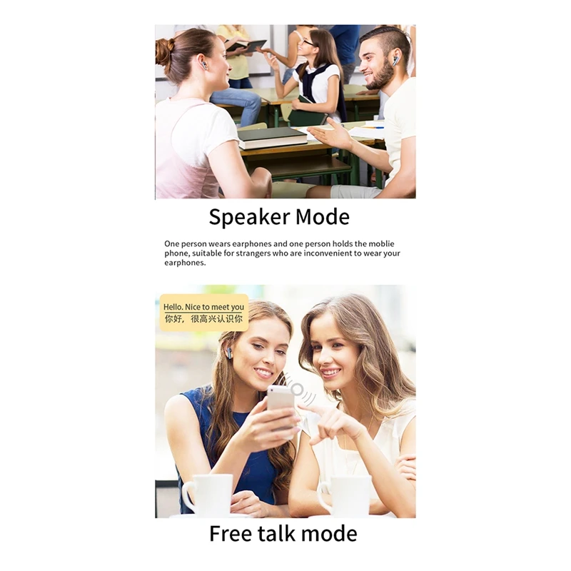 B18 Wireless Real-Time Translating Headphones Bluetooth Noise Canceling Headphones with Mic Support 144 Languages B-ROWI