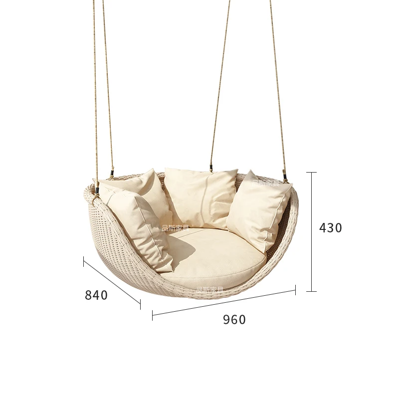 Outdoor swing hanging basket indoor balcony casual rattan seat