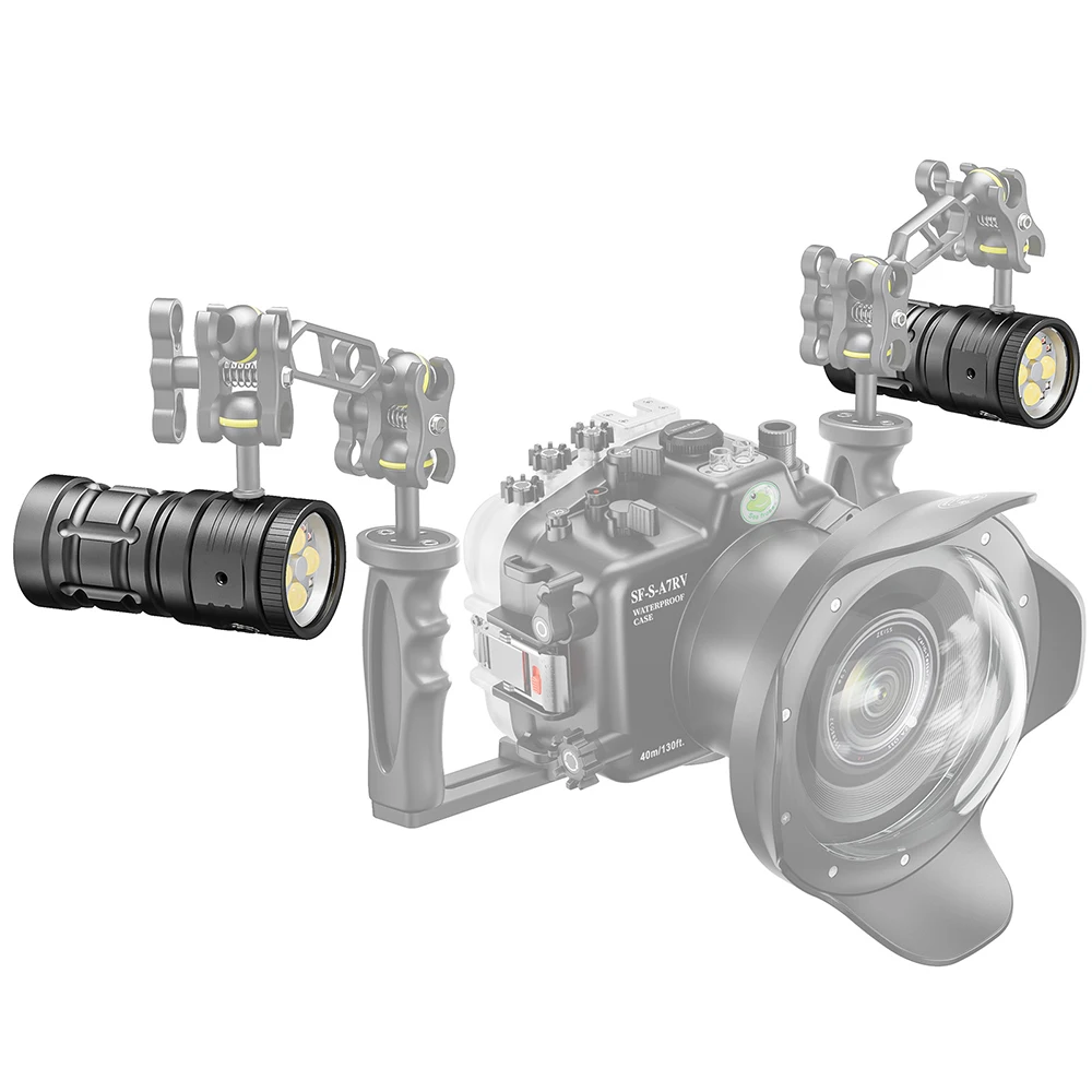 Seafrogs MK-20 Professional Diving Flashlight Underwater Diving Strobe Light 11000LM 100m Waterproof LED Photography Video Light