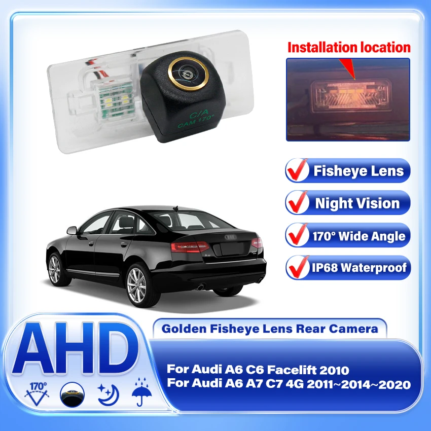 Car Rear View Camera For Audi A6 C6 Facelift 2010 For Audi A6 A7 C7 4G 2011~2014~2020 Night Vision Waterproof full AHD High HD