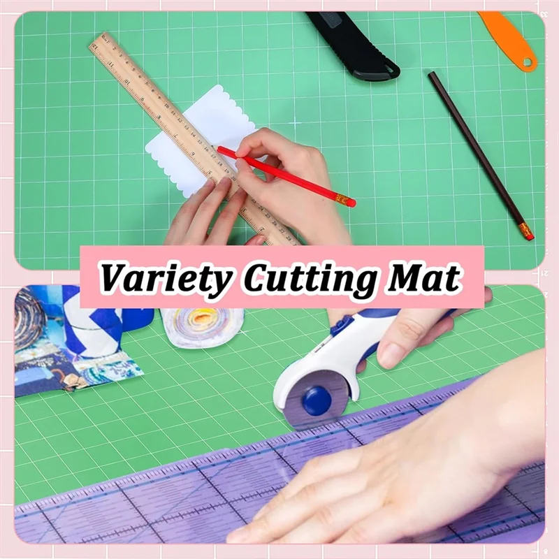 

11Pcs Cutting Mat Set, Waterproof Multicolor Craft Mat, Adhesive Craft Cutting Mats With Scraper For Arts & Crafts