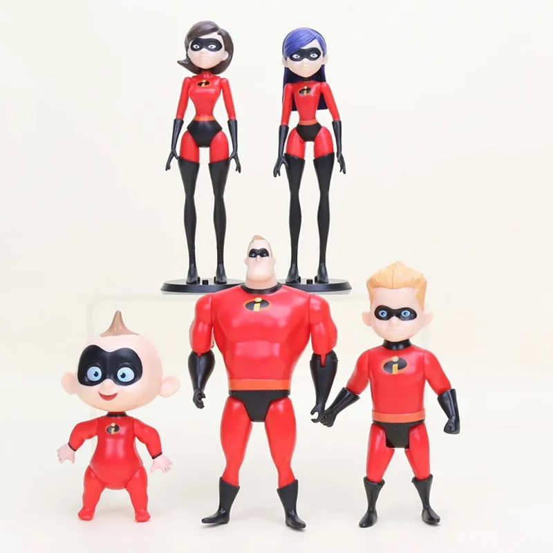 

5pcs/set Cartoon The Incredibles 2 Anime Decoration Collection Figurine Action Figure Toys Model Doll for Children Birthday Gift