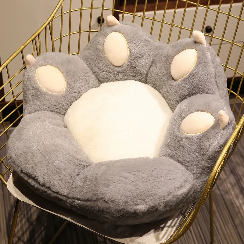 

1pc Thickened Comfy Kawaii Cat Paw Cushion Cartoon Plush Office Chair Seat Cushion Home Room Decoration Holiday Gift for Kids