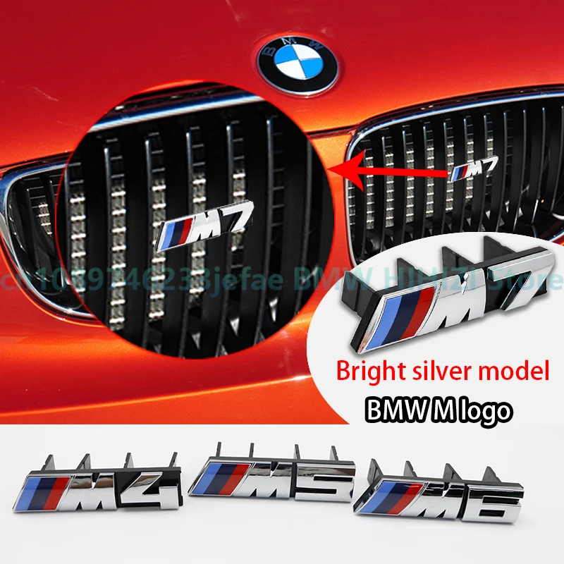 1pc Car Front Grille Badge Logo Exterior Modification  For BMW M2 M3 M4 M5 M6 F48 G01 E84 F39 F10 F30 Accessories Decoration