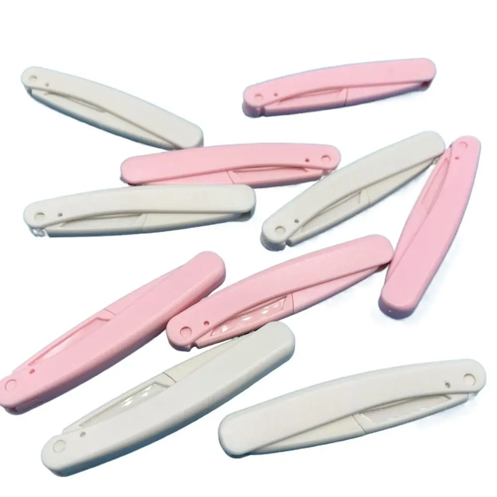 Professionelles, sicheres, zusammenklappbares Dermaplaning-Werkzeug für das Gesicht, 3-teiliges Set, tragbarer, kratzfester Rasierer, Augenbrauentrimmer, Schönheitsroutine