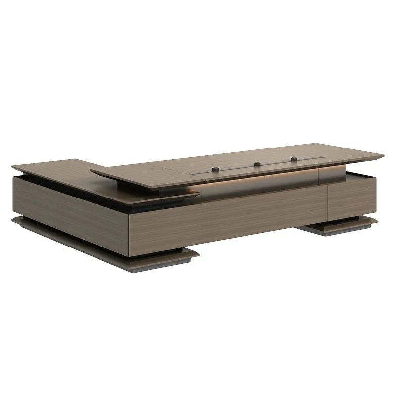 مكتب تنفيذي أسود قوي بني رخيص حديث فاخر مكتب تنفيذي أدراج أثاث مساحات صغيرة من الخشب