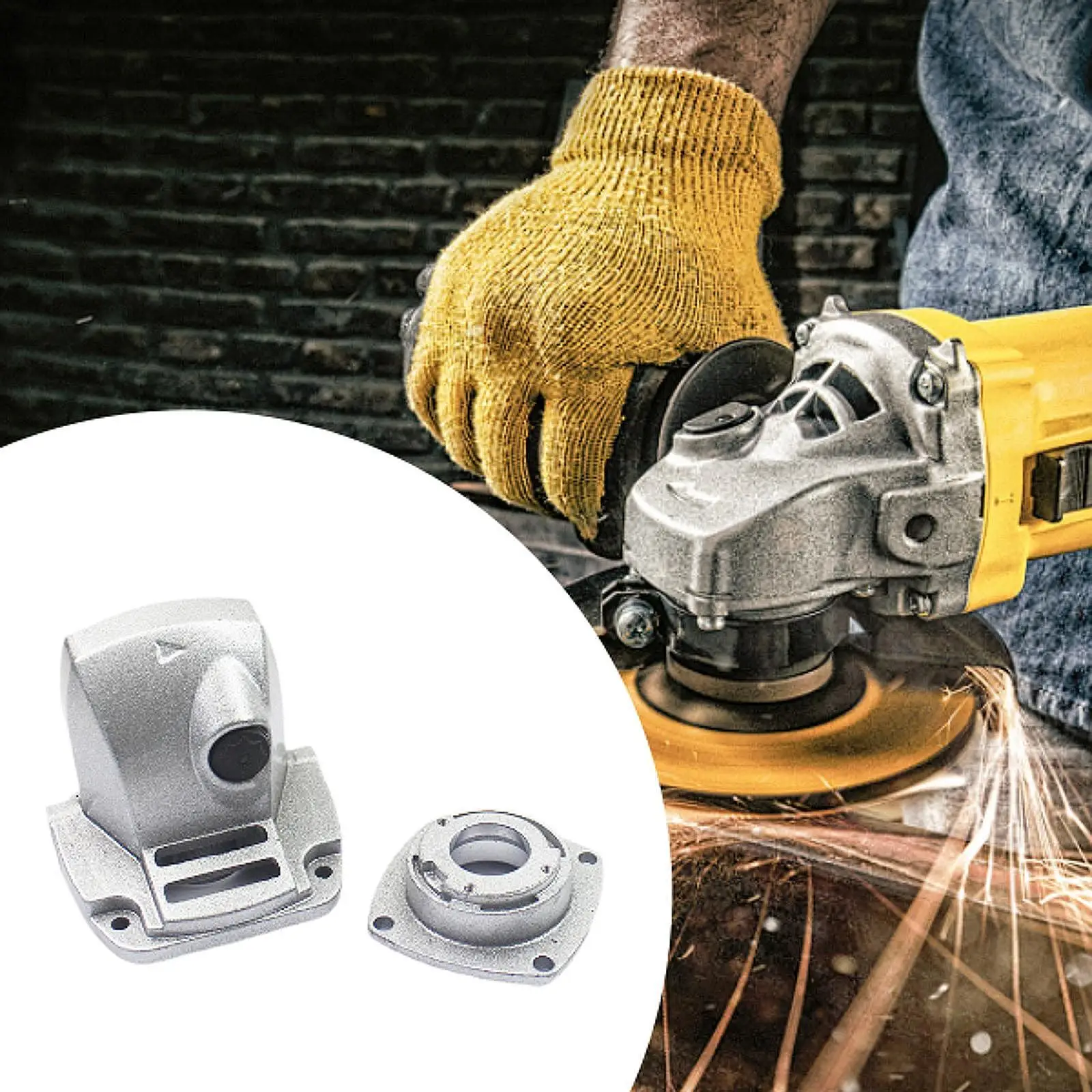 Angle Grinder Head Shell Wear Resistant Easy Installation Multifunction Aluminum Headshell for 6288 Angle Grinder Supplies