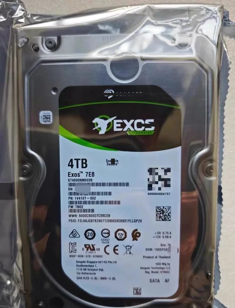 ST4000NM0035 Exos Enterprise 4TB Interno 7200RPM 3.5 Pollici Disco Rigido NUOVO