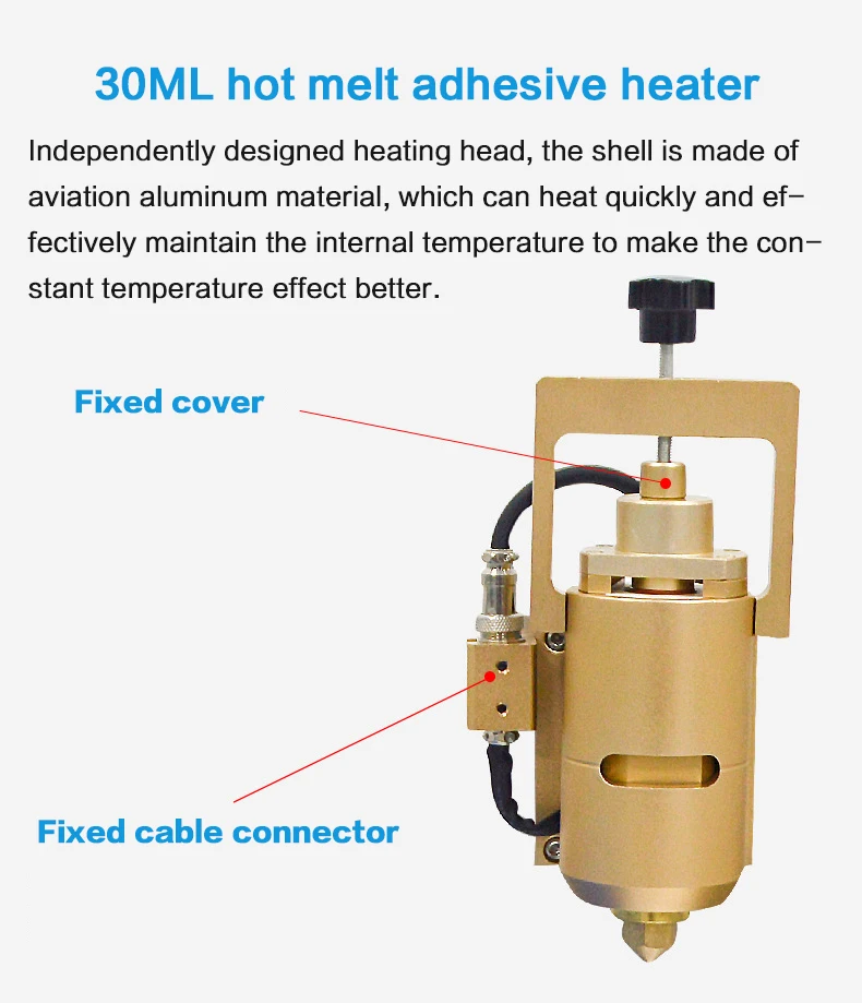 Imagem -03 - Manual do pé Padel Controle Hot Melt Glue Dispenser Machine com Suporte de Cola 30ml