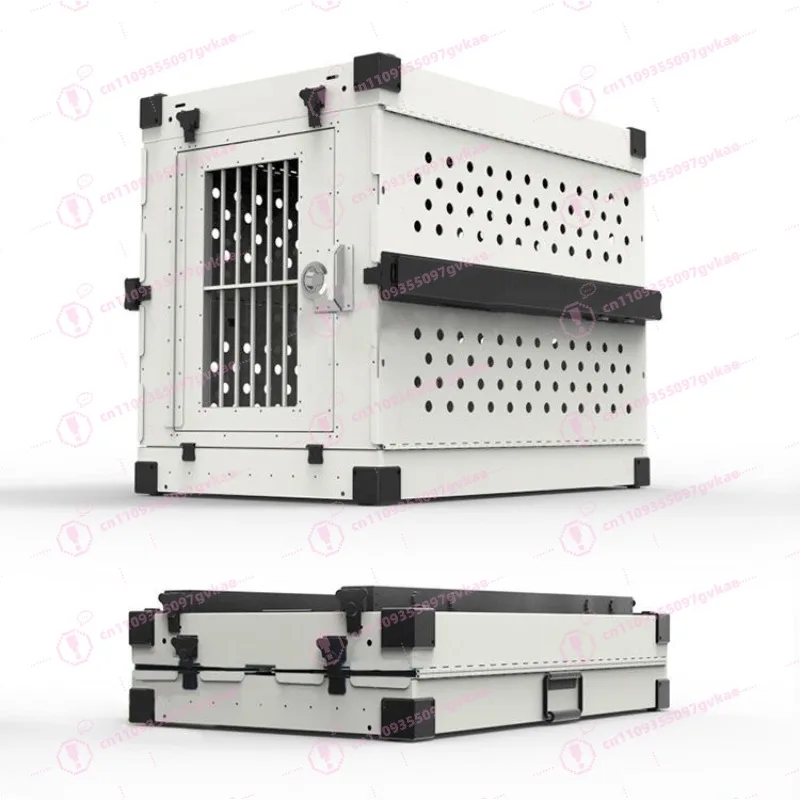 Portable Folding Pet Cage Single Dog Metal Crate Kennel for Car Travel Outdoor Camping Pet Carrier for Small Medium Dogs